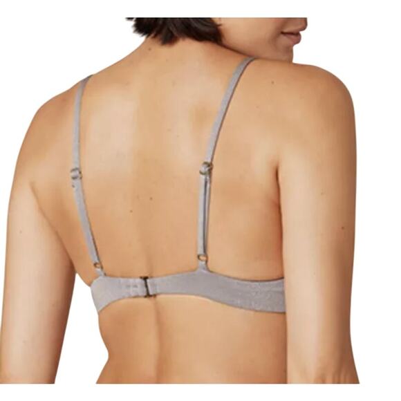 Andie Swim Sicily Underwire Bikini Top in Shimmery Silver Gray - Picture 2 of 10